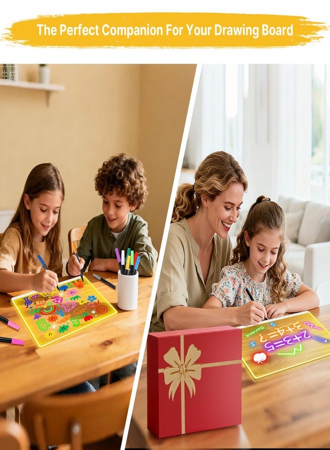EKSPRINT 12-Color Markers for LED Note Board with Colors-Color Dry Erase Markers Compatible with Light Up Drawing Board and Led Message Boards, Good Gift for Kids/Girls/Teens - Image 5